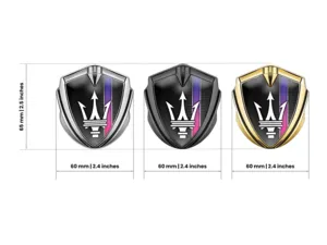 Maserati Emblema Silicone Badge Look Moderno Stile High-End